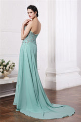 SheathSweetheart Sleeveless Beading Long Evening Dress Chiffon-ballbellauk