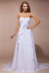 SheathSweetheart Sleeveless Long Ruffles Evening Dress Chiffon-ballbellauk