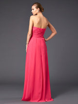 SheathSweetheart Sleeveless Ruffles Long Evening Dress Chiffon-ballbellauk