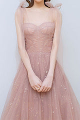 Shining Pink Prom Dress UK with Sweetheart Neckline and Sequins-ballbellauk