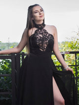 Sleeveless Amazing Long Lace Tulle Prom Dress-ballbellauk