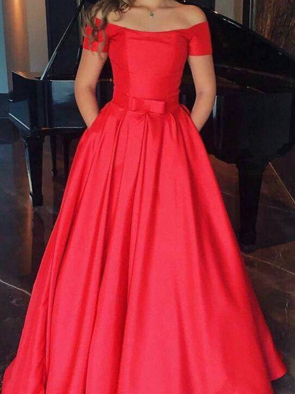 Sleeveless Amazing Off-the-Shoulder Long Ruffles Elegant Evening Dress-ballbellauk