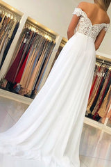 Sleeveless Amazing Off-the-Shoulder Long With Appliques Prom Dress with Chiffon-ballbellauk