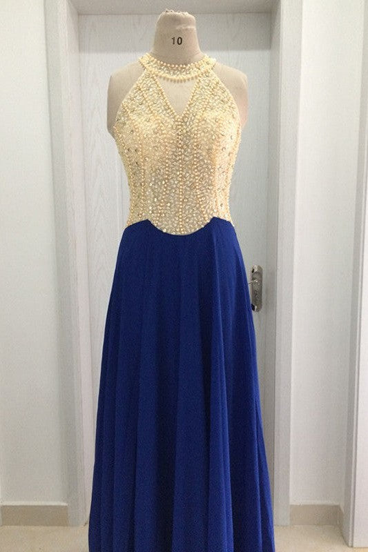 Sleeveless Amazing Scoop Beading Evening Dress Chiffon-ballbellauk