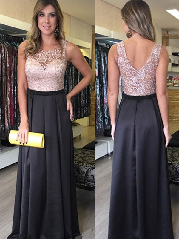 Sleeveless Amazing Scoop Lace Long Elegant Evening Dress-ballbellauk