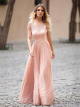 Sleeveless Amazing Scoop With Appliques Long Evening Dress Chiffon-ballbellauk