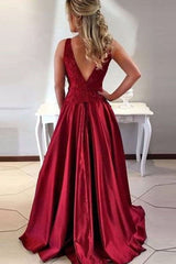 Sleeveless Amazing Scoop With Appliques Prom Dress Long Online-ballbellauk