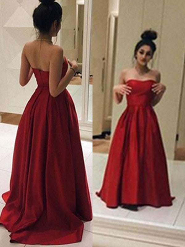 Sleeveless Amazing Strapless Ruffles Elegant Evening Dress-ballbellauk