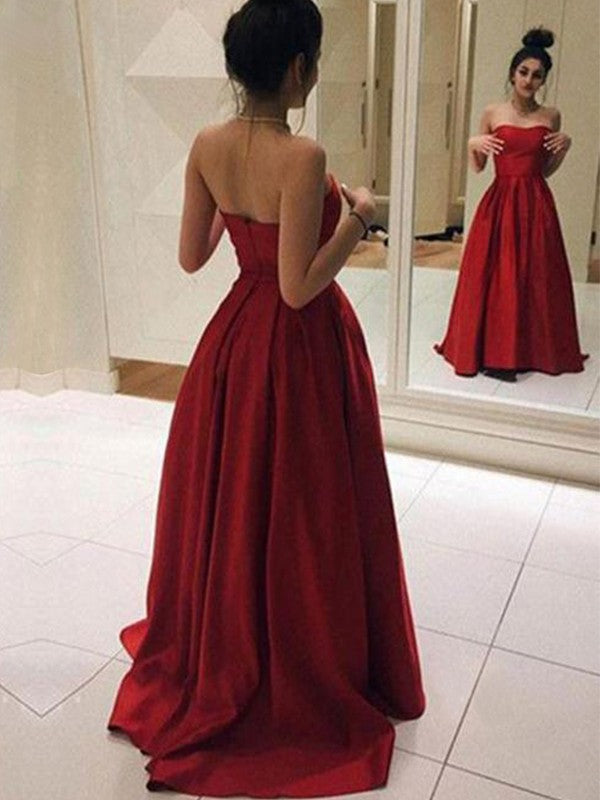 Sleeveless Amazing Strapless Ruffles Elegant Evening Dress-ballbellauk