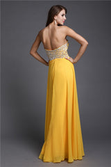 Sleeveless Amazing Sweetheart Beading Long Evening Dress Chiffon-ballbellauk