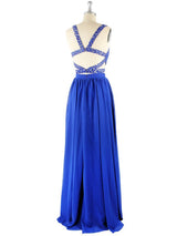 Sleeveless Amazing Sweetheart Chiffon Beading Long Two Piece Prom Dress-ballbellauk