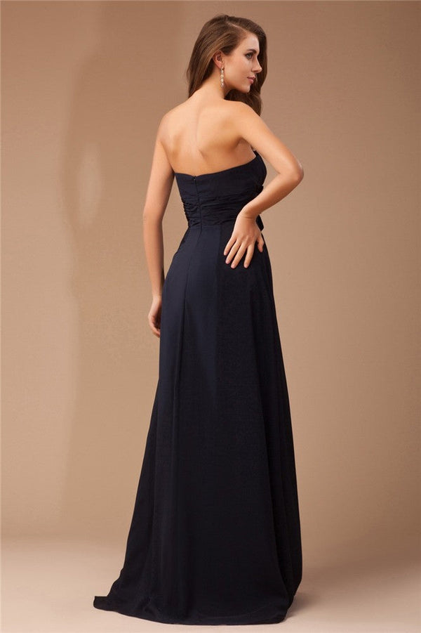 Sleeveless Ruffles Long Beading Chiffon Elastic Woven Elegant Evening Dress-ballbellauk