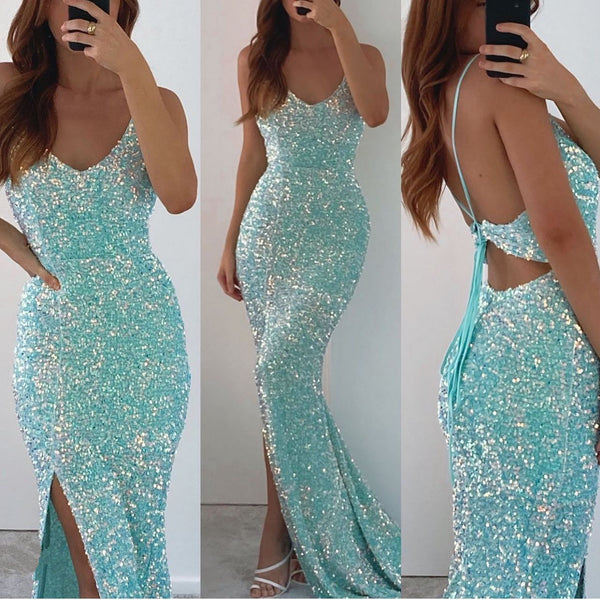 Sparkle in a Sequined Mermaid Prom Dress UK-ballbellauk