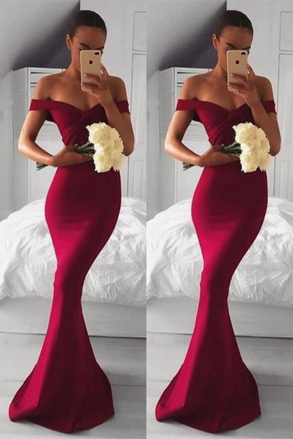 Stunning Burgundy Mermaid Prom Dress UK-ballbellauk