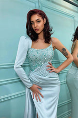 Stunning One Shoulder Sequins Mermaid Prom Dress UK-ballbellauk