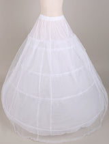 White Ball Gown Style with Drawstring Waist Bridal Petticoat-ballbellauk