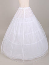 White Ball Gown Style with Drawstring Waist Bridal Petticoat-ballbellauk