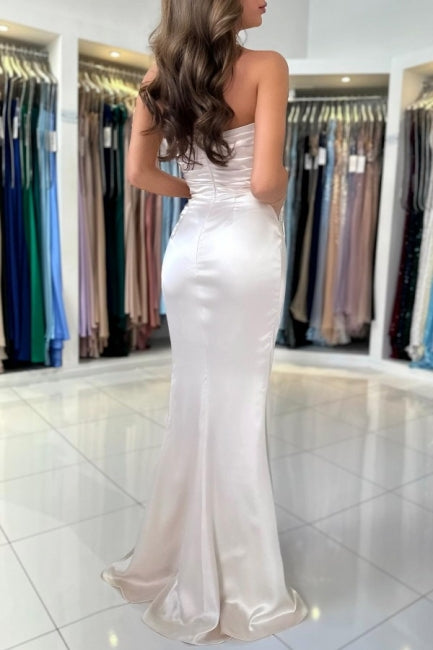 Charming Sweetheart Sleeveless Column Prom Dress With Front Split
