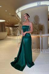 Charming Spaghetti-Straps Sleeveless Long prom Dresses Sequined