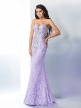 Chic Mermaid Sweetheart Beading Sleeveless Long Lace Prom Dress