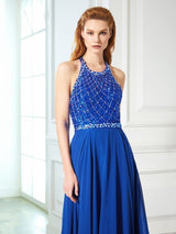 Gorgeous Jewel Beading Sleeveless Chiffon  Prom Dress