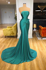 Modern Long Mermaid Evening Prom Dress On Sale Strapless