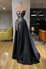 Amazing Crystal Long Prom Dress With Split On Sale Sweetheart