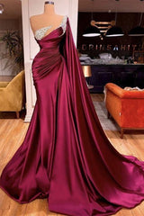 Elegant Mermaid Beadings Evening Evening Dresses WIth Ruffles