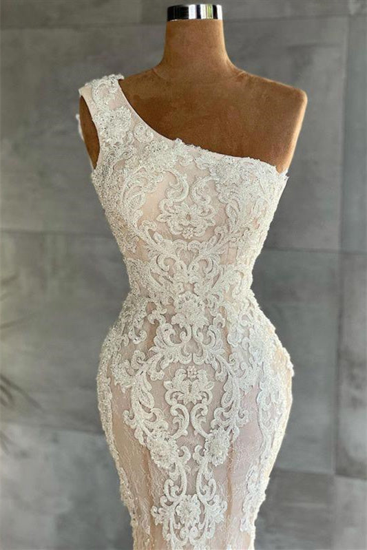 Stunning Mermaid Appliques Lace Sleeveless Long Formal Wears