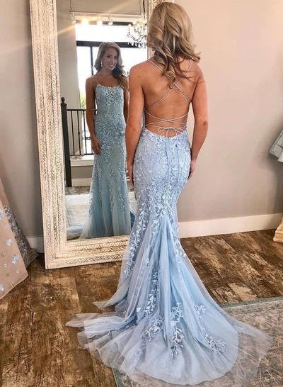 Beautiful Sleeveless Mermaid Off-the-Shoulder  Lace Tulle Prom Dress online
