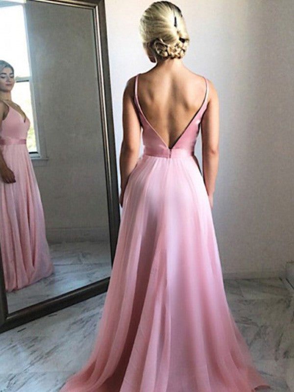 Gorgeous Chiffon Ruffles Sleeveless  Prom Dress