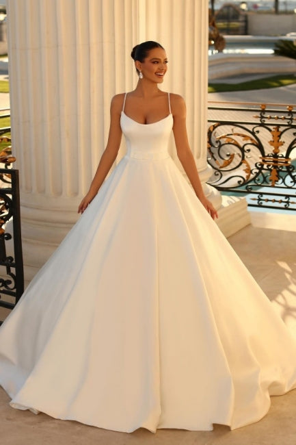Charming Spaghetti-Straps Sleeveless Ball Gown Bridal Gowns On Sale