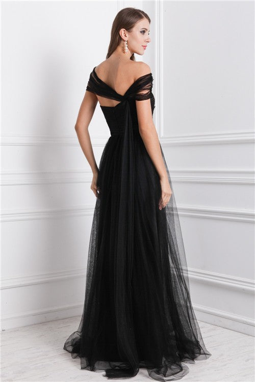 Gorgeous Bateau Sleeveless Ruffles Long Net Prom Dress