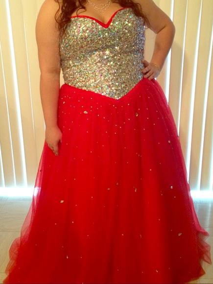 Gorgeous Sweetheart Beading Sleeveless Long Tulle Plus Size Prom Dress