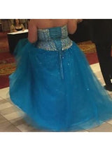 Gorgeous Sweetheart Beading Sleeveless Long Organza Plus Size Prom Dress