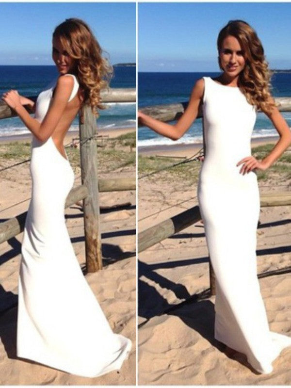 Beautiful Sleeveless Mermaid Spandex Long Prom Dress