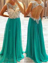 Gorgeous Beading Sleeveless Chiffon  Prom Dress