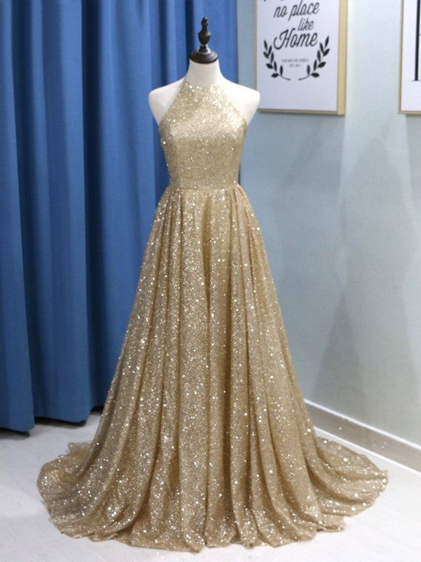 Sleeveless Amazing Jewel  Ruffles Sequins Prom Dress