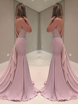 Beautiful Sleeveless Mermaid One-Shoulder  Ruffles Prom Dress with Chiffon