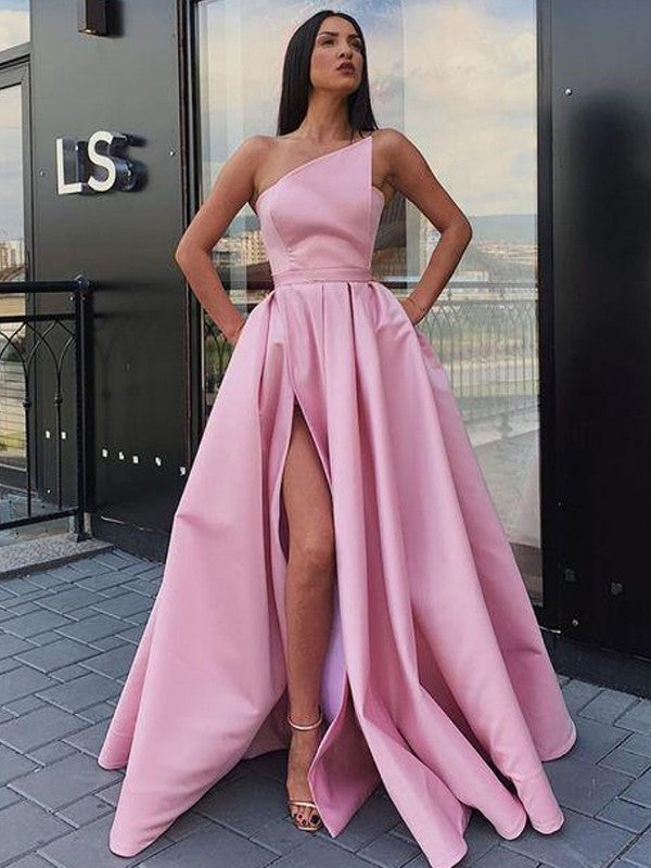 Gorgeous Strapless Satin Sleeveless Ruffles Long Prom Dress