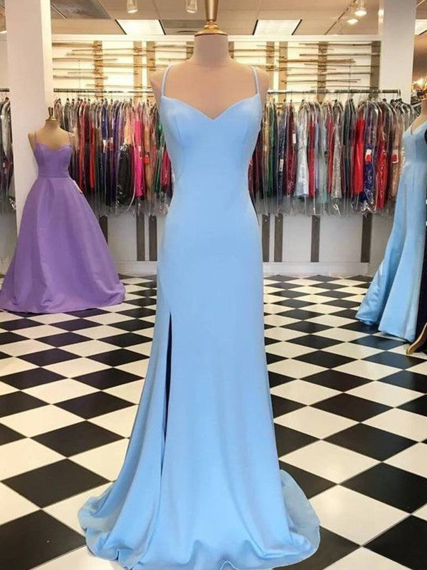 Gorgeous Stretch Crepe Ruched V-neck Sleeveless  Prom Dress