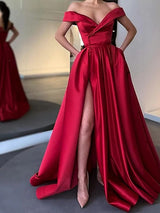 Glamorous Party Dress Ruffles Off-the-Shoulder Sleeveless  Prom Dress