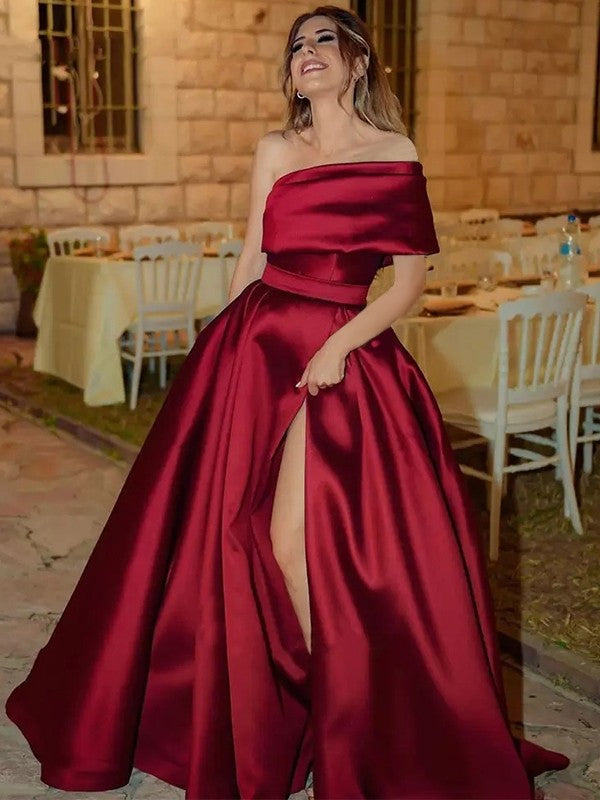 Glamorous Party Dress Ruffles One-Shoulder Sleeveless  Prom Dress