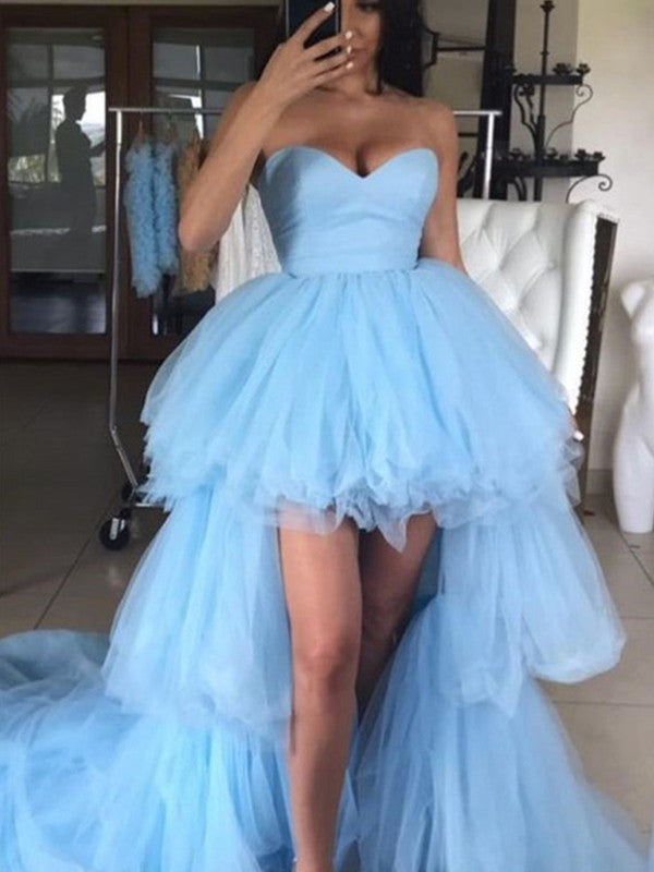 Gorgeous Tulle Layers Sweetheart Sleeveless  Prom Dress