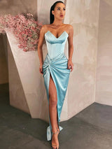 Designer Sheath Ruched Sweetheart Sleeveless  Prom Dress