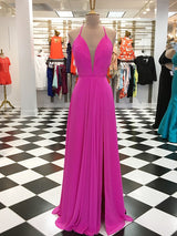 Gorgeous Chiffon Ruffles V-neck Sleeveless  Prom Dress