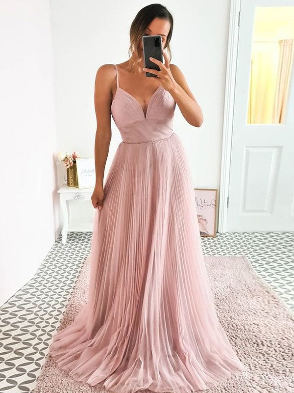 Gorgeous Tulle Ruffles V-neck Sleeveless  Prom Dress