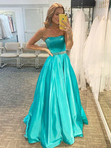 Glamorous Party Dress Ruffles Strapless Sleeveless  Prom Dress