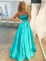 Glamorous Party Dress Ruffles Strapless Sleeveless  Prom Dress