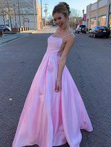 Glamorous Party Dress Ruffles Spaghetti-Straps Sleeveless Long Prom Dress